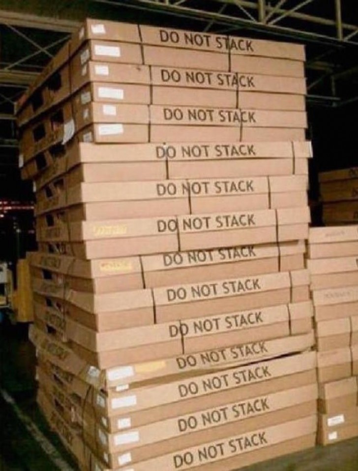 Do not stack, do not stack, do not stack, do not stack ...