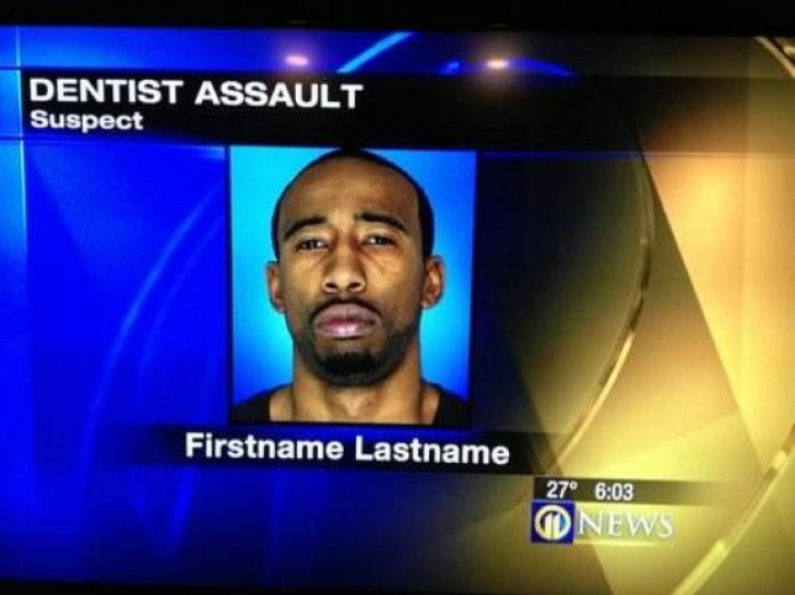 A criminal named Firstname Lastname? ... Something is not quite right, here!