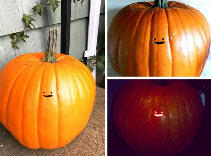 A pumpkin ... with minimal carving!