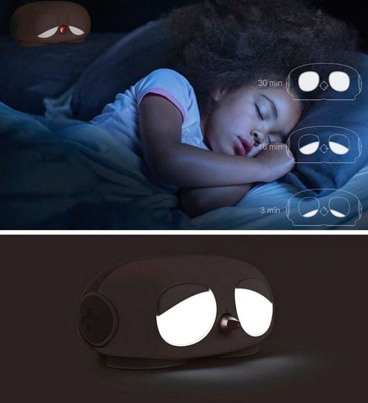 An amazing night light --- the more you sleep, the more the night light closes its own eyes!
