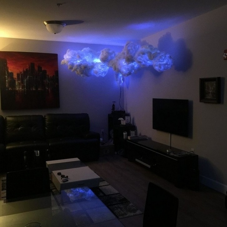 Lampe en forme de nuages.