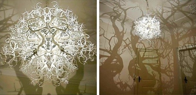 A chandelier lamp that leaves lots of room for the imagination.