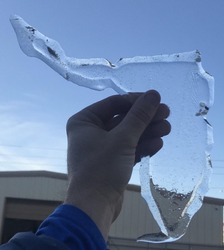 Een ijspegel in de vorm van Florida!