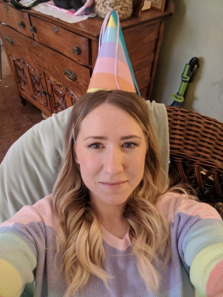 When the decorations for your daughter's birthday party match exactly --- the colors of your sweater.