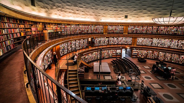 Öffentliche Bibliothek von Stockholm, Schweden