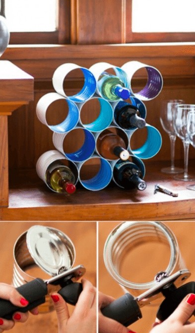 4. Finally, a creative solution for storing wine bottles.