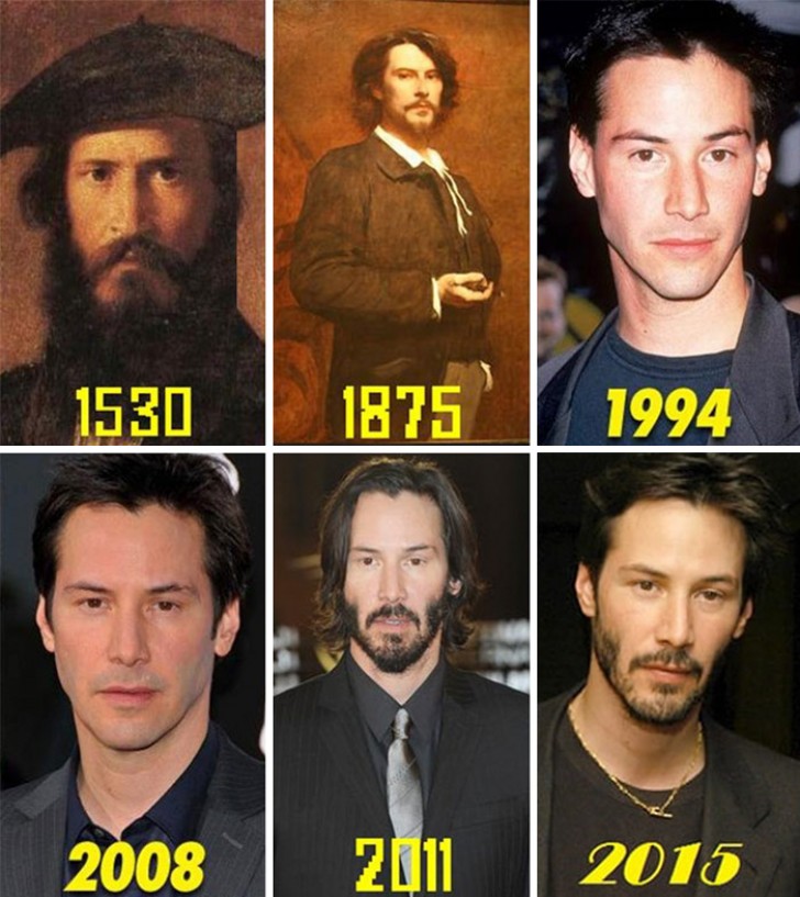 Keanu Reeves over the centuries.