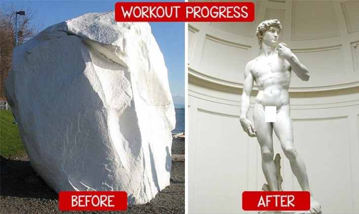 It took me ages --- of working out at the gym, but in the end, here's the results I achieved: