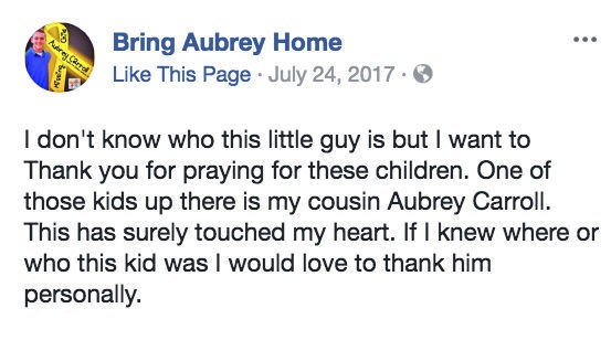 Facebook/Bring Aubrey Home
