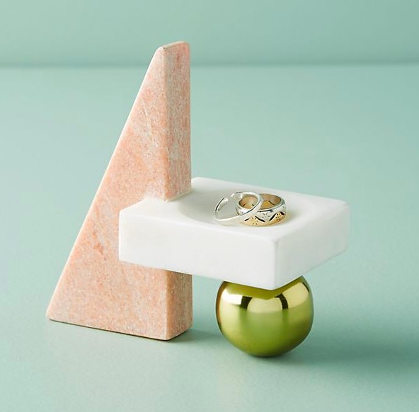 Use abstract geometrical figures to store your jewels.