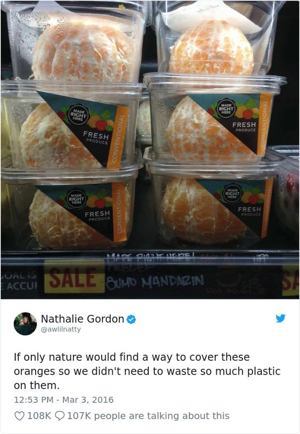 If only nature had equipped oranges with a covering like a peel ...