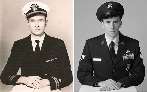 23. Wie mein Opa habe ich eine Karriere beim Militär aufgenommen: Hier der Vergleich.