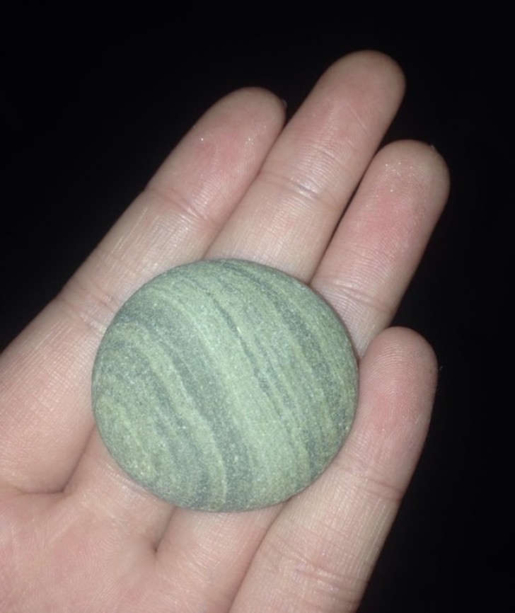 11. This stone looks like a small planet