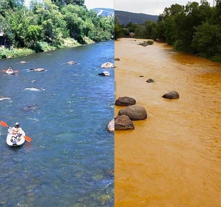 15. What industrial pollution can do to nature.