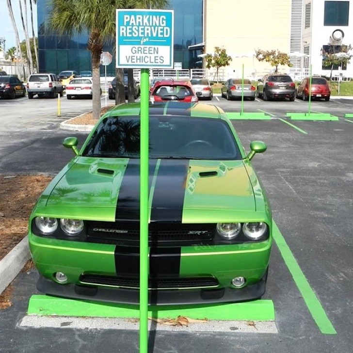 7. Something tells us that for "green vehicles" they meant something else ...