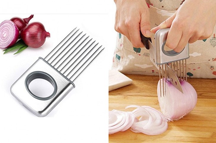 14. Perhaps you already know this gadget --- it is an onion holder and cutter!