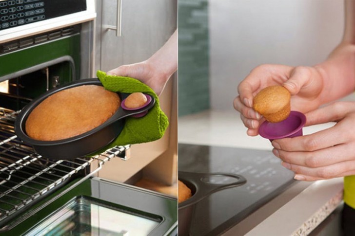 25. Fuente de horno con espacio muffin para probar.