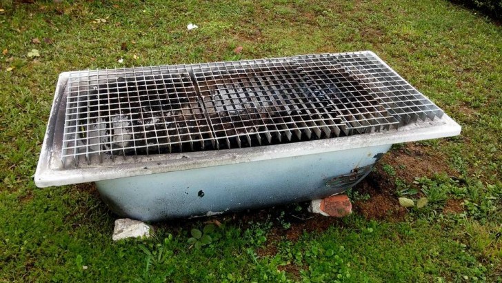 18. A very particular barbecue grill ...