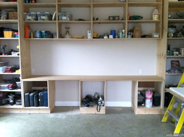 17. Assemble open book shelves to store everything you need