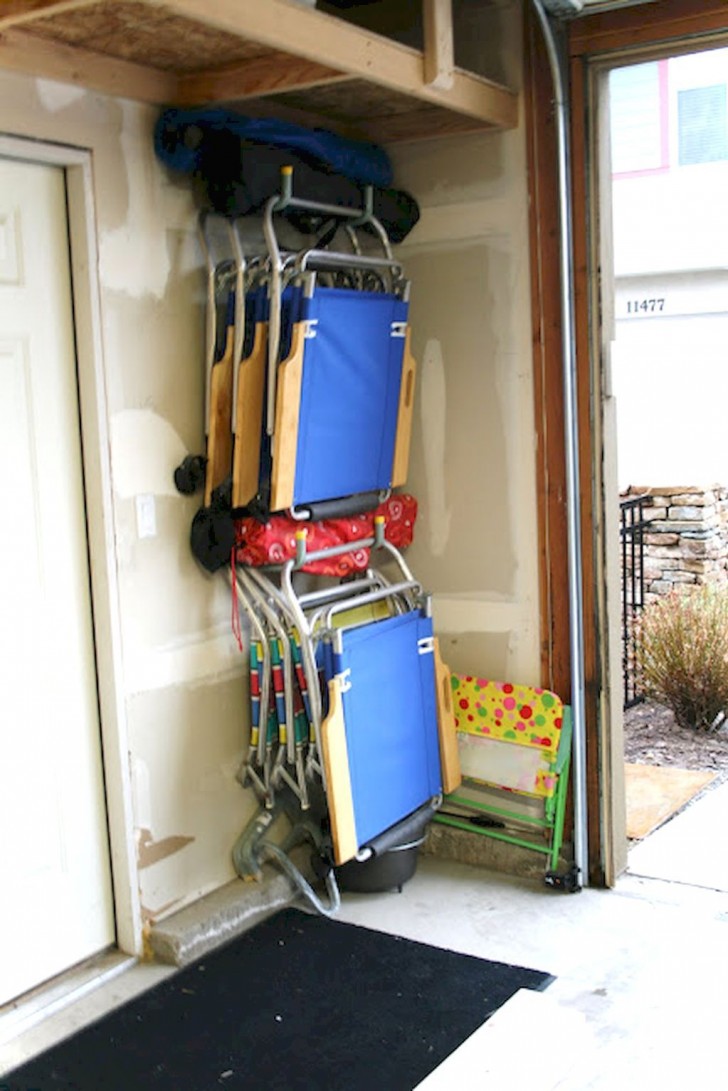25. Where to store all the folding beach chairs? Here is good solution!