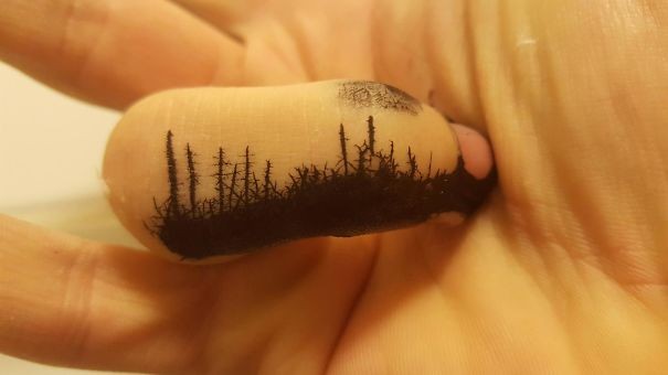 De l'encre renversée sur le doigt : voici comment créer une forêt à partir de rien !