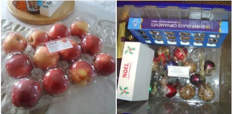 14. A menudo los contenedores de la fruta son utiles para poner otros objetos delicados, como las decoraciones navideñas (asi salvaras tambien el ambiente!)