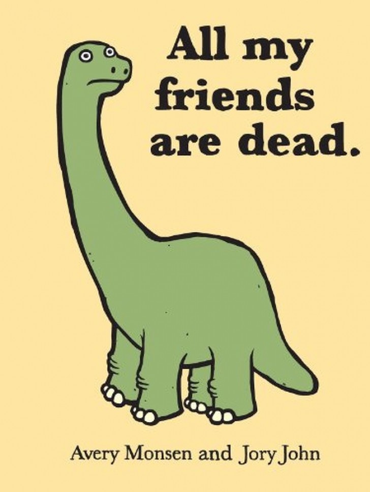 Un libro che parla dell'estinzione dei dinosauri ai più piccoli ("Tutti i miei amici sono morti").