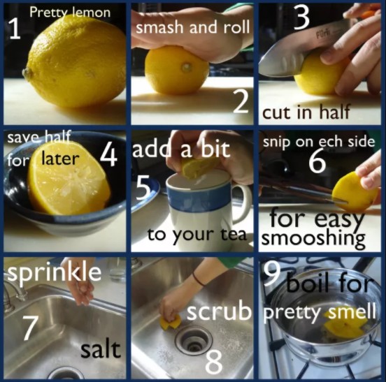 Sgrassare i lavelli? Fatelo con sale grosso e mezzo limone. Naturale ed efficace!