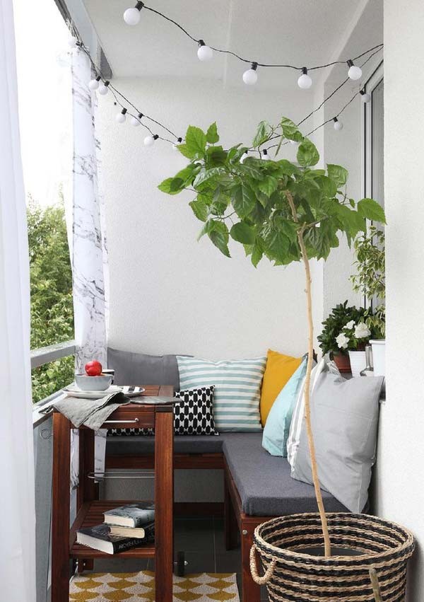 8. Hang plants up or use tall plants that long trunks and leaves on top!