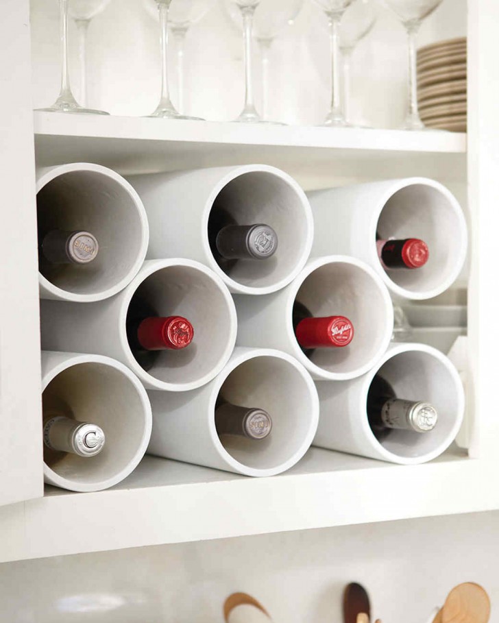 4. A small modern wine cellar that is more than suitable for any living room.
