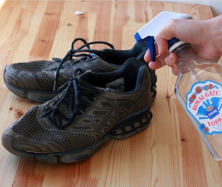 1. Spray vodka directly into sneakers! This will prevent the bad smell from persisting!