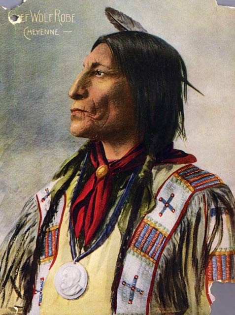 Der Cheyenne Häuptling Wold Robe - 1898.