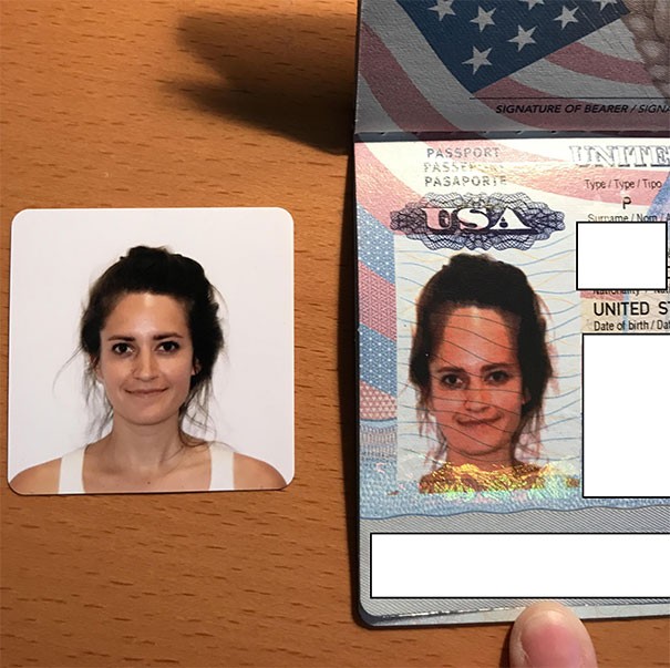 16. La foto originale era venuta bene, ma qualcosa è andato storto all'ufficio passaporti.