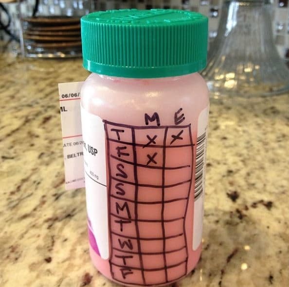 Sometimes it happens that medicines have to be administered to children so here is a method with which to remember the doses and times!