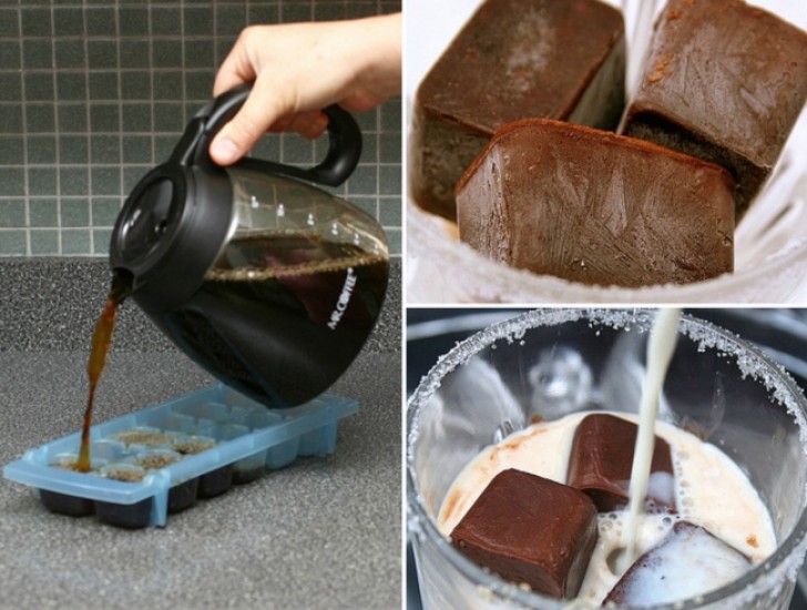 Give your summer drinks a tasty boost with frozen coffee cubes!
