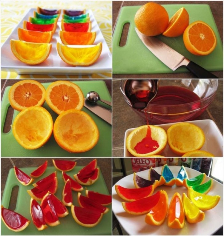 Jell-O wedges? Look at this picture and you will immediately want to try and make them yourself!