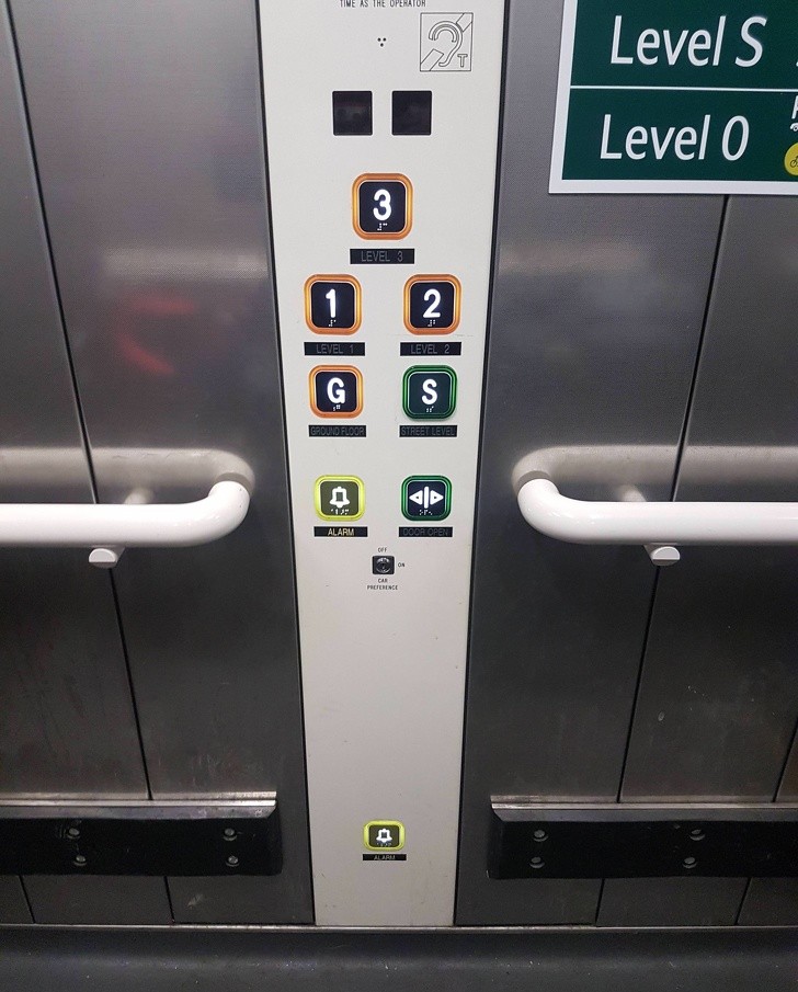 11. Cet ascenseur dispose d'un bouton d'alarme supplémentaire situé en bas, en cas de chute !