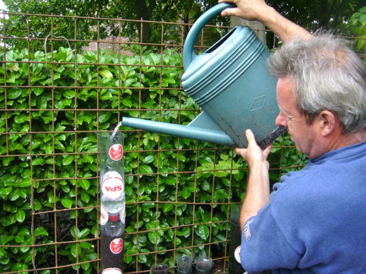 11. Et commencez à verser de l'eau.