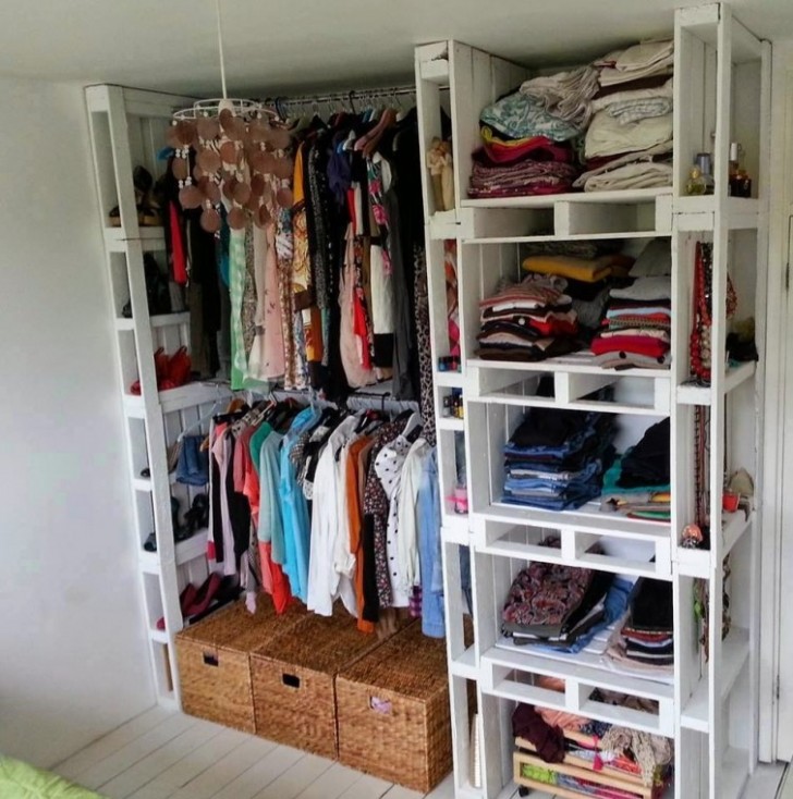 14. An open wardrobe!