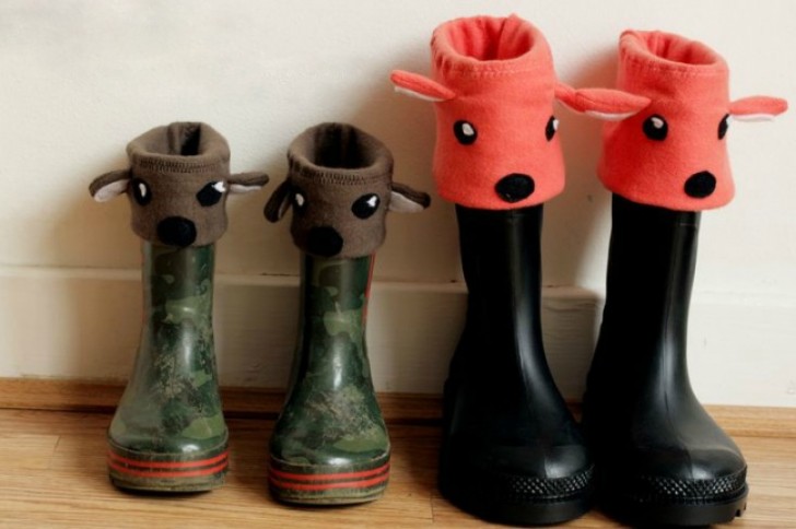 12. Diamo un tocco di originalità agli scialbi stivali in gomma: vi faranno sorridere anche nei giorni di pioggia!