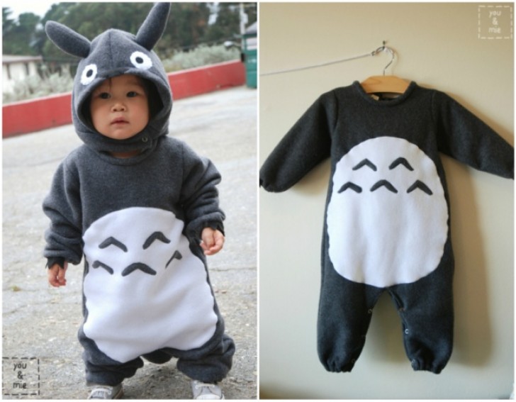 16. Con le tutine per i bebè ci si può sbizzarrire: ecco quella in versione Totoro che vorrete subito replicare!