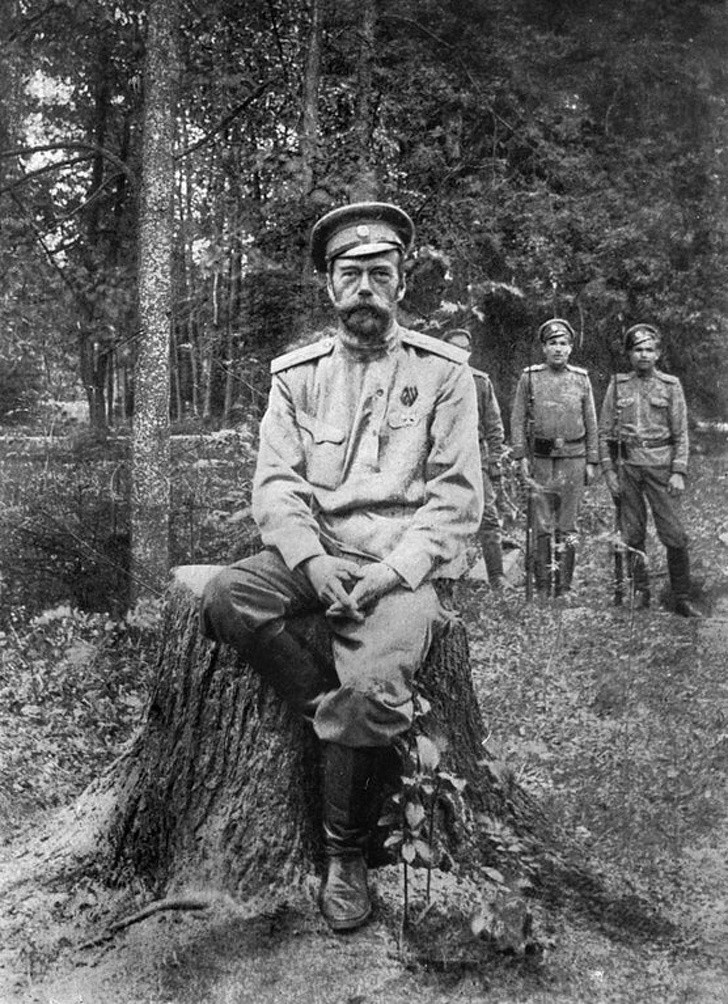 5. Uno degli ultimi scatti ritraenti l'imperatore russo Nicola II, 1917.