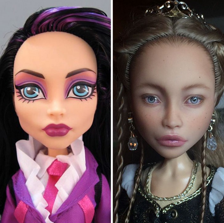 Es begann als Hobby und wurde dann zu einem richtigen Beruf: Olga verändert die Gesichter von Puppen