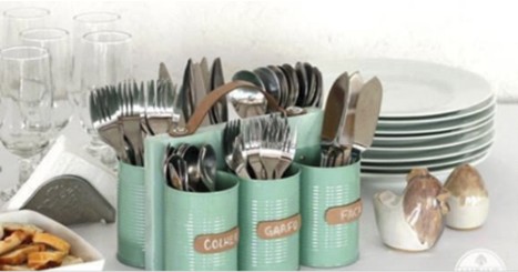 And create a fashionable tin can cutlery holder!