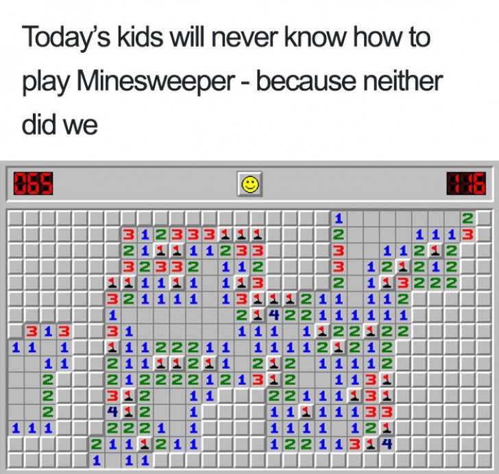 22.22. Les enfants d'aujourd'hui ne sauront jamais comment jouer au Camp Minesweeper... Parce qu'on ne le savait même pas non plus.