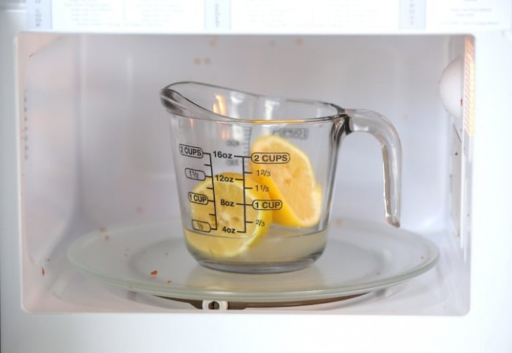 14. Clean the microwave with lemon