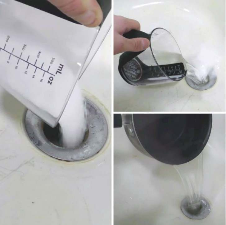 Per liberare un tubo versateci all'interno una quantità di bicarbonato, aceto e sale. Aspettate 15 minuti, poi sciacquate con acqua bollente.