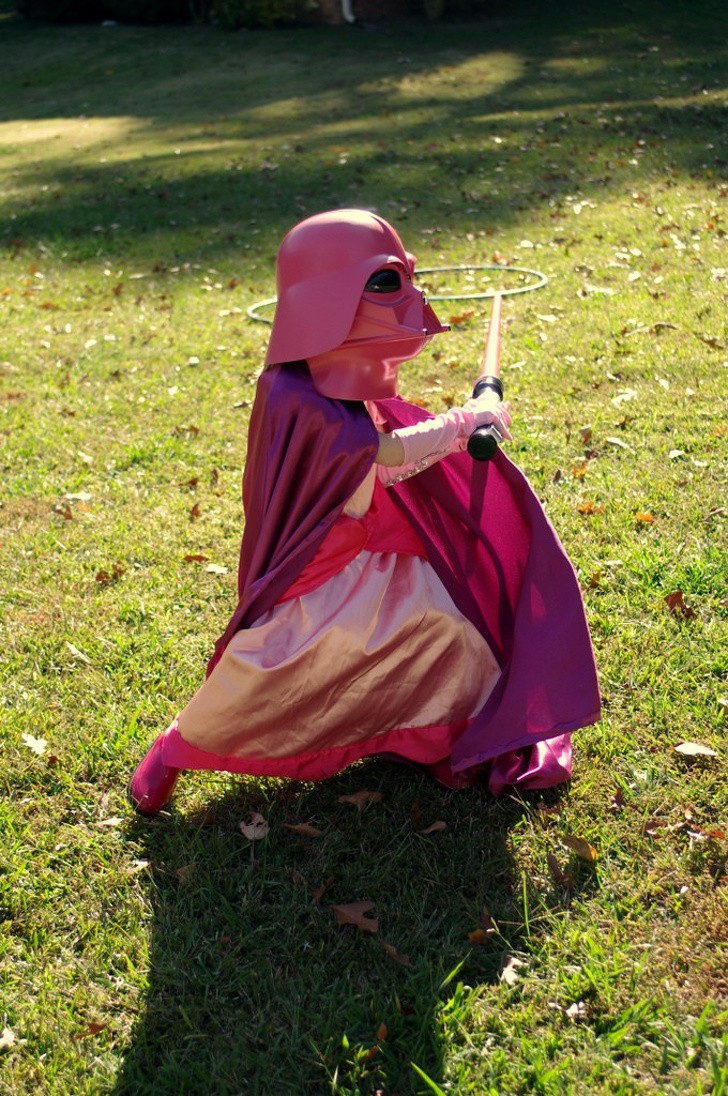 9. These other parents, not to be outdone, answered with Princess Darth Vader!