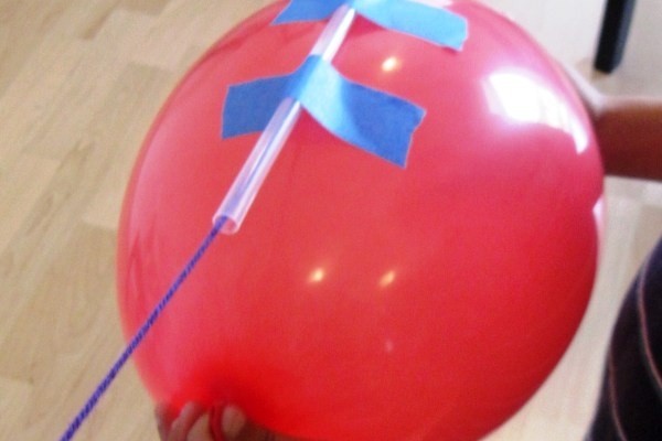  9. A balloon rocket