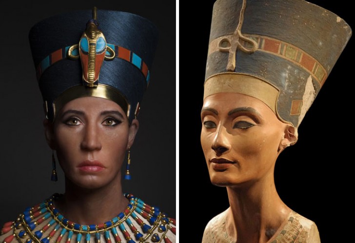 4. Nefertiti, la donna che probabilmente mise al mondo il "sovrano fanciullo" Tutankhamon.